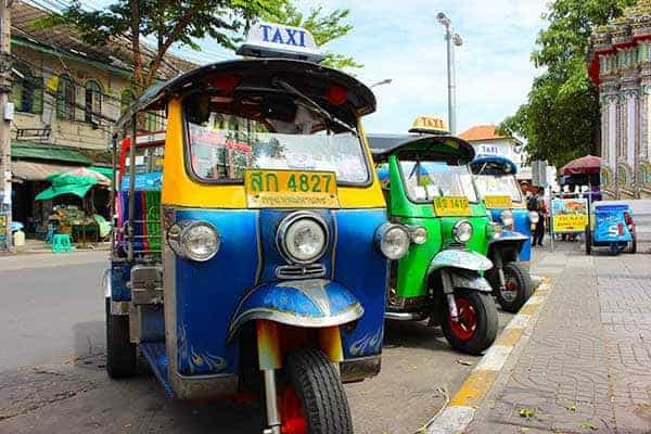 Private Bangkok tour tuk tuk at Wat Pho for local ride and tours in Bangkok