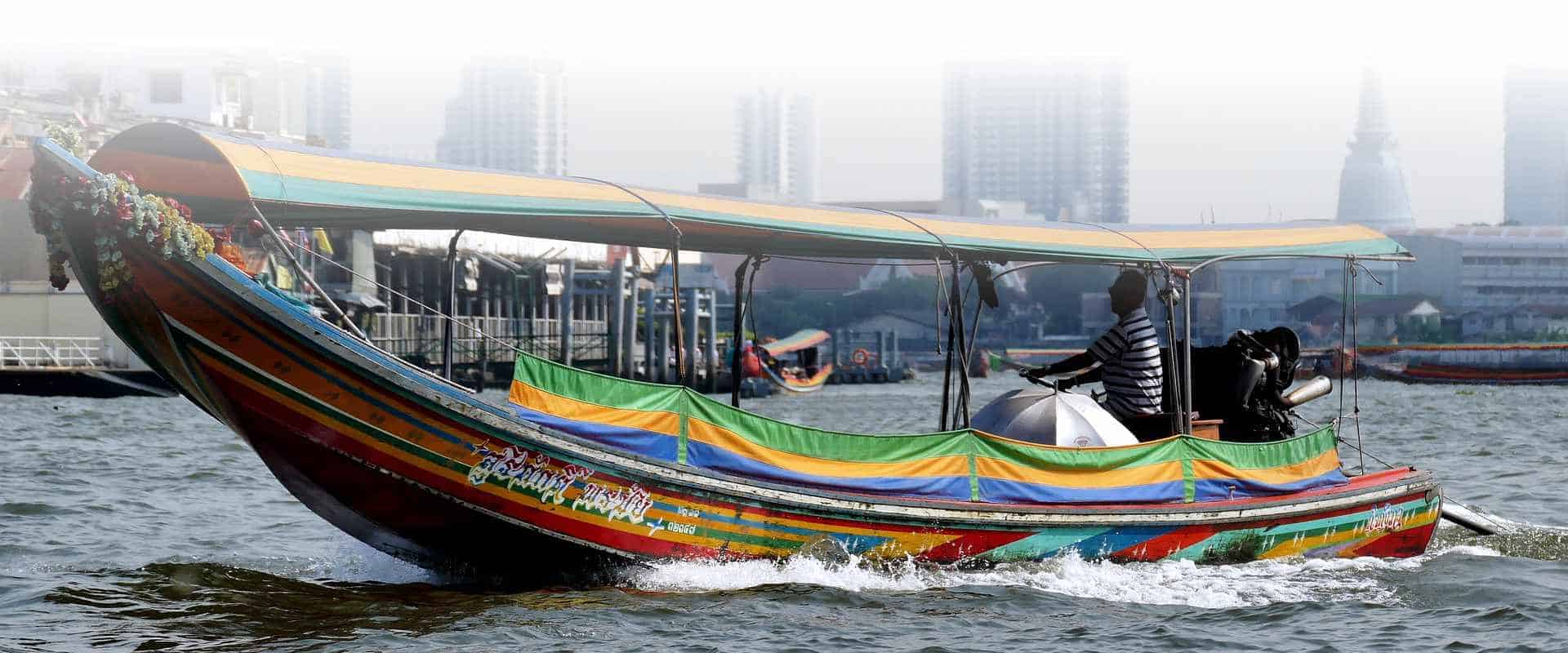 Longtail boat on a private bangkok tour